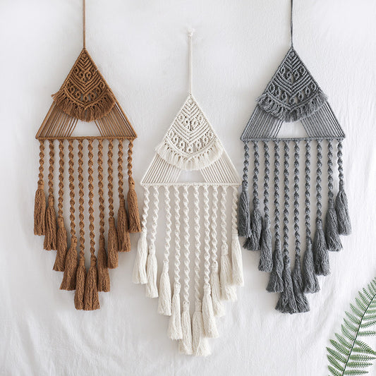 Wall Paintings & hangings | HomeStract Handwoven Home Decor Triangle Dream Catcher Pendant | f6c5ad-5d.myshopify.com