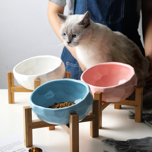 Pet feeder & tools | HomeStract Ceramic Pet bowl oblique mouth cat bowl food bowl dog bowl | f6c5ad-5d.myshopify.com