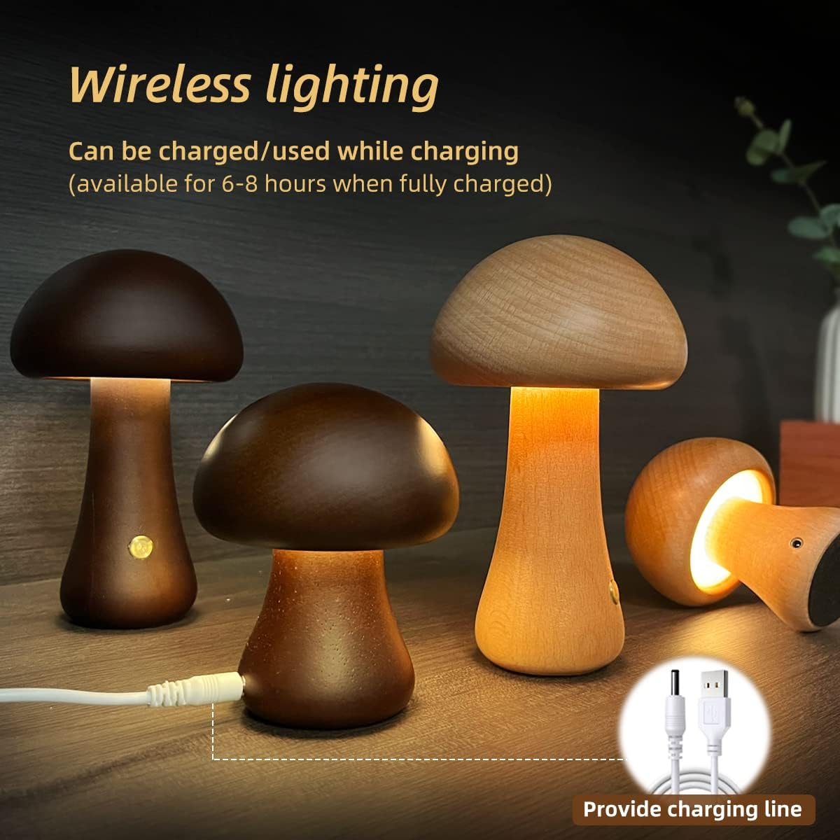 Night Lamps | Wooden Cute Mushroom LED Night Light With Touch Switch  Bedside Table Lamp For Bedroom Childrens Room Sleeping Night Lamps Home Decor | f6c5ad-5d.myshopify.com
