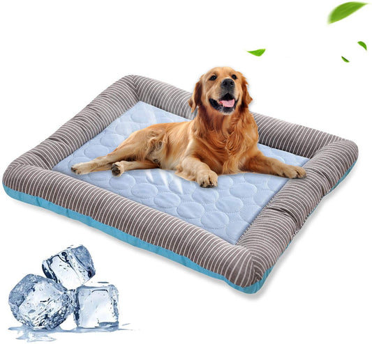 Pet beds | Pet Cooling Pad Bed For Dogs Cats Puppy Kitten Cool Mat Pet Blanket Ice Silk Material Soft For Summer Sleeping Pink Blue Breathable | f6c5ad-5d.myshopify.com