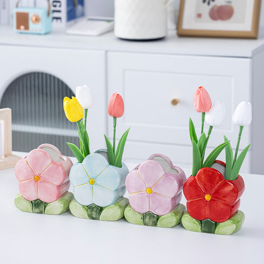 Flower Vases | HomeStract Cute Flowers Ceramic Niche Vase Decoration | f6c5ad-5d.myshopify.com