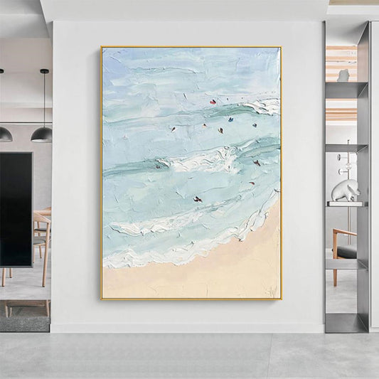 Wall Paintings & hangings | HomeStract Hand Painted Beach Thick Oil Canvas Painting Wall Art Home Decor | f6c5ad-5d.myshopify.com