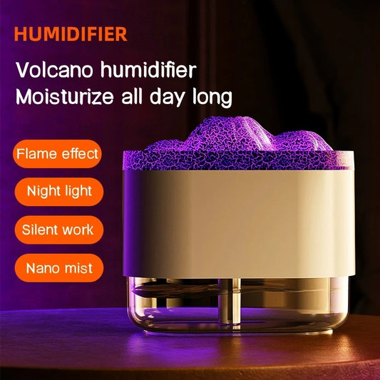 Humidifier | USB Volcano Air Humidifier 300ML Ultrasonic Mist Maker Fogger Household Ultrasonic Water Aroma Diffuser With Colorful Lamp | f6c5ad-5d.myshopify.com