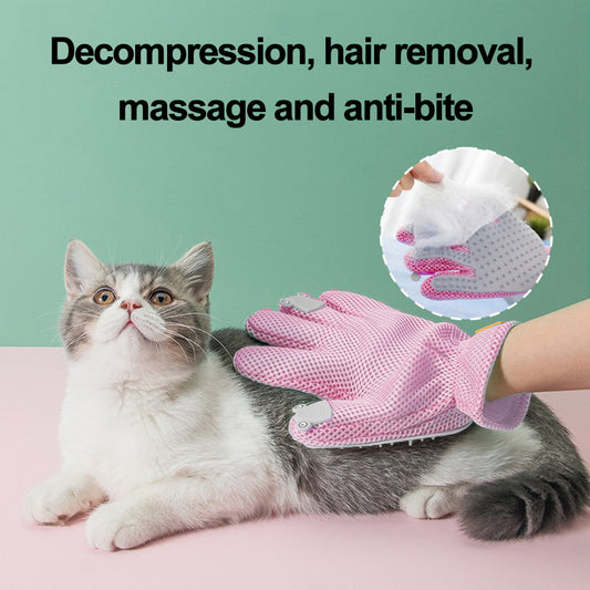 Pet feeder & tools | HomeStract Pet Glove Cat Grooming Glove Cat Hair De-shedding Brush Gloves Cat Floating Hair Pet Hair Removal Brush | f6c5ad-5d.myshopify.com